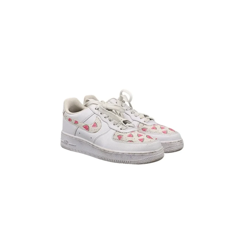 Nike Women's Size 8 US‎ Custom Watermelon Stitcjed Air Force 1 Sneakers Shoes